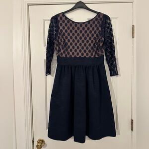 Eliza J Navy polka dot Dress